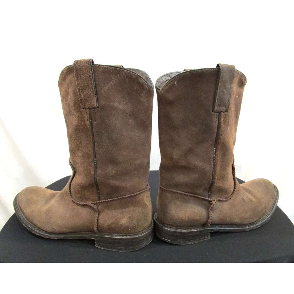 Frye Brown Suede Marco Roper Western Cowboy Boots Men 9.5 D